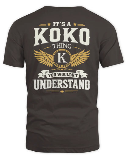 KOKO KT06-M008 It’s a [NAME] Thing – You Wouldn’t Understand | Personalized Vintage T-Shirt - Unisex Standard T-Shirt - Dark Chocolate