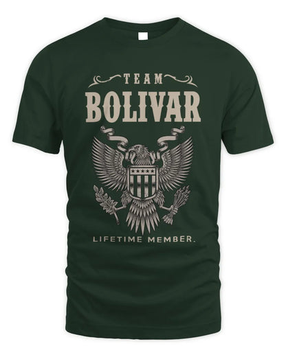 BOLIVAR TP06-K82 – Personalized Classic Style Apparel “Team NAME Lifetime Member” - Unisex Standard T-Shirt - Forest Green
