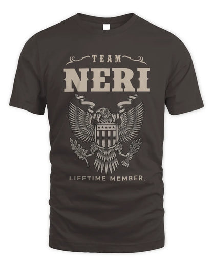 NERI TP06-K82 – Personalized Classic Style Apparel “Team NAME Lifetime Member” - Unisex Standard T-Shirt - Dark Chocolate