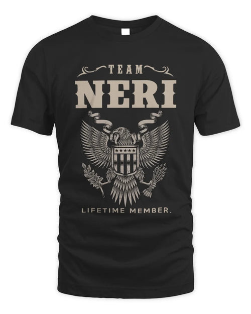 NERI TP06-K82 – Personalized Classic Style Apparel “Team NAME Lifetime Member” - Unisex Standard T-Shirt - Black