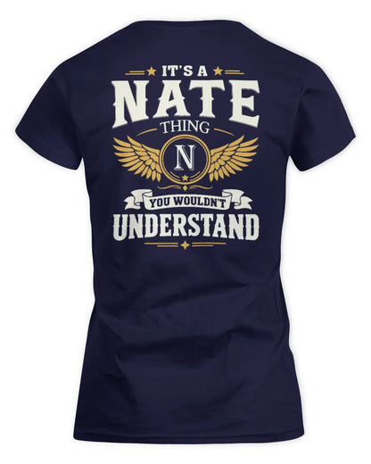 NATE KT06-M008 It’s a [NAME] Thing – You Wouldn’t Understand | Personalized Vintage T-Shirt - Women's Standard T-Shirt - Navy