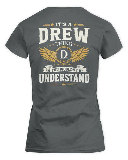 DREW KT06-M008 It’s a [NAME] Thing – You Wouldn’t Understand | Personalized Vintage T-Shirt - Women's Standard T-Shirt - Charcoal