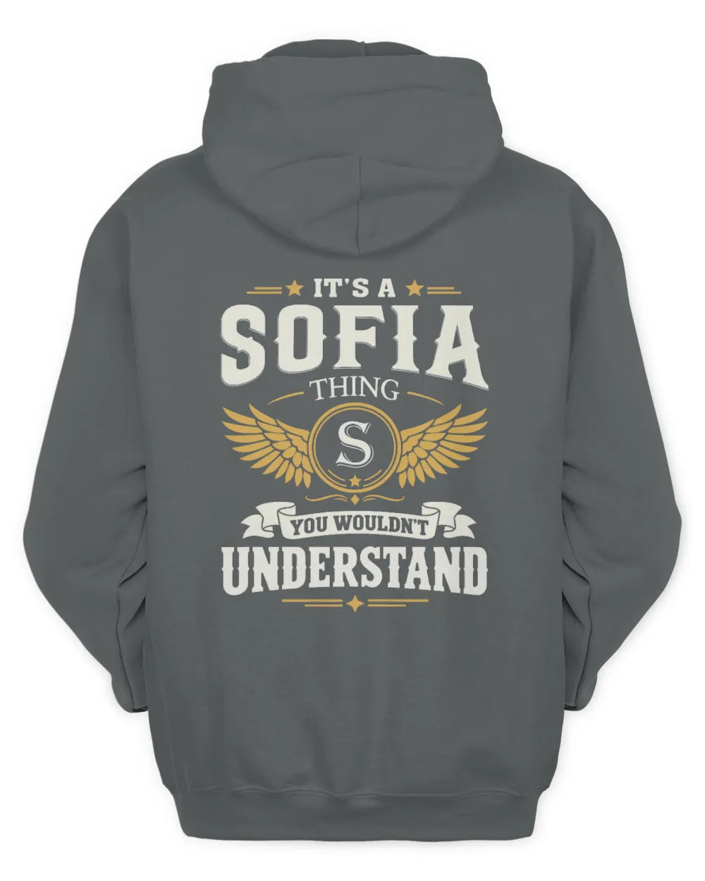 SOFIA KT06-M008 It’s a [NAME] Thing – You Wouldn’t Understand | Personalized Vintage T-Shirt - Unisex Hoodie - Charcoal