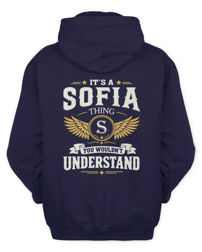 SOFIA KT06-M008 It’s a [NAME] Thing – You Wouldn’t Understand | Personalized Vintage T-Shirt - Unisex Hoodie - Navy