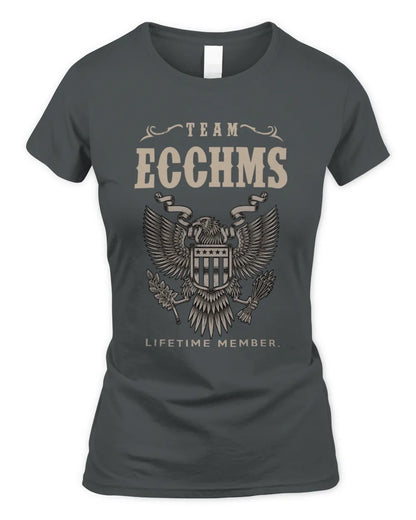ECCHMS TP06-K82 – Personalized Classic Style Apparel “Team NAME Lifetime Member” - Women's Standard T-Shirt - Charcoal