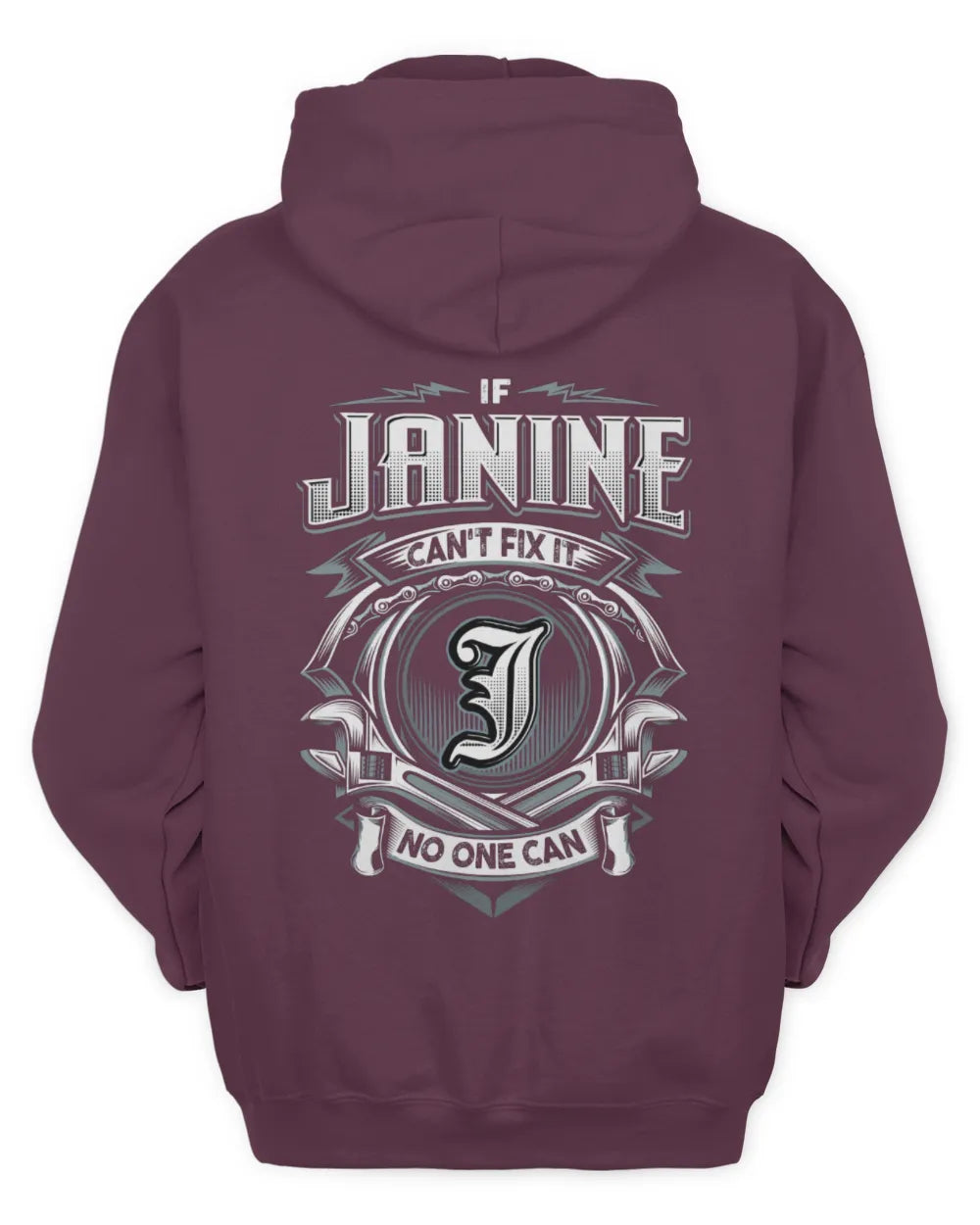 JANINE AP81-K4-626 - Personalized Ahmed Quote Apparel “If Ahmed Can't Fix It, No One Can” - Unisex Hoodie - Maroon
