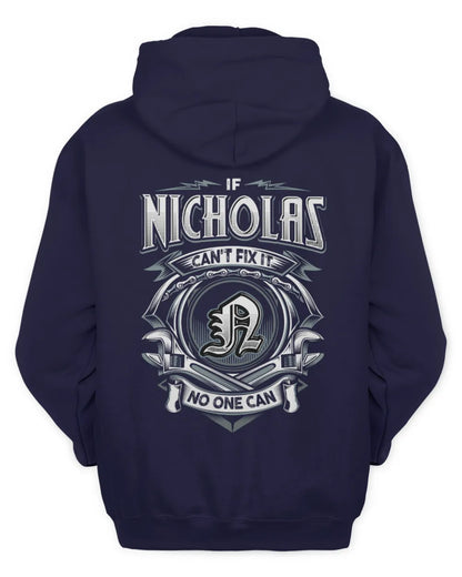 NICHOLAS AP81-K4-626 - Personalized Ahmed Quote Apparel “If Ahmed Can't Fix It, No One Can” - Unisex Hoodie - Navy