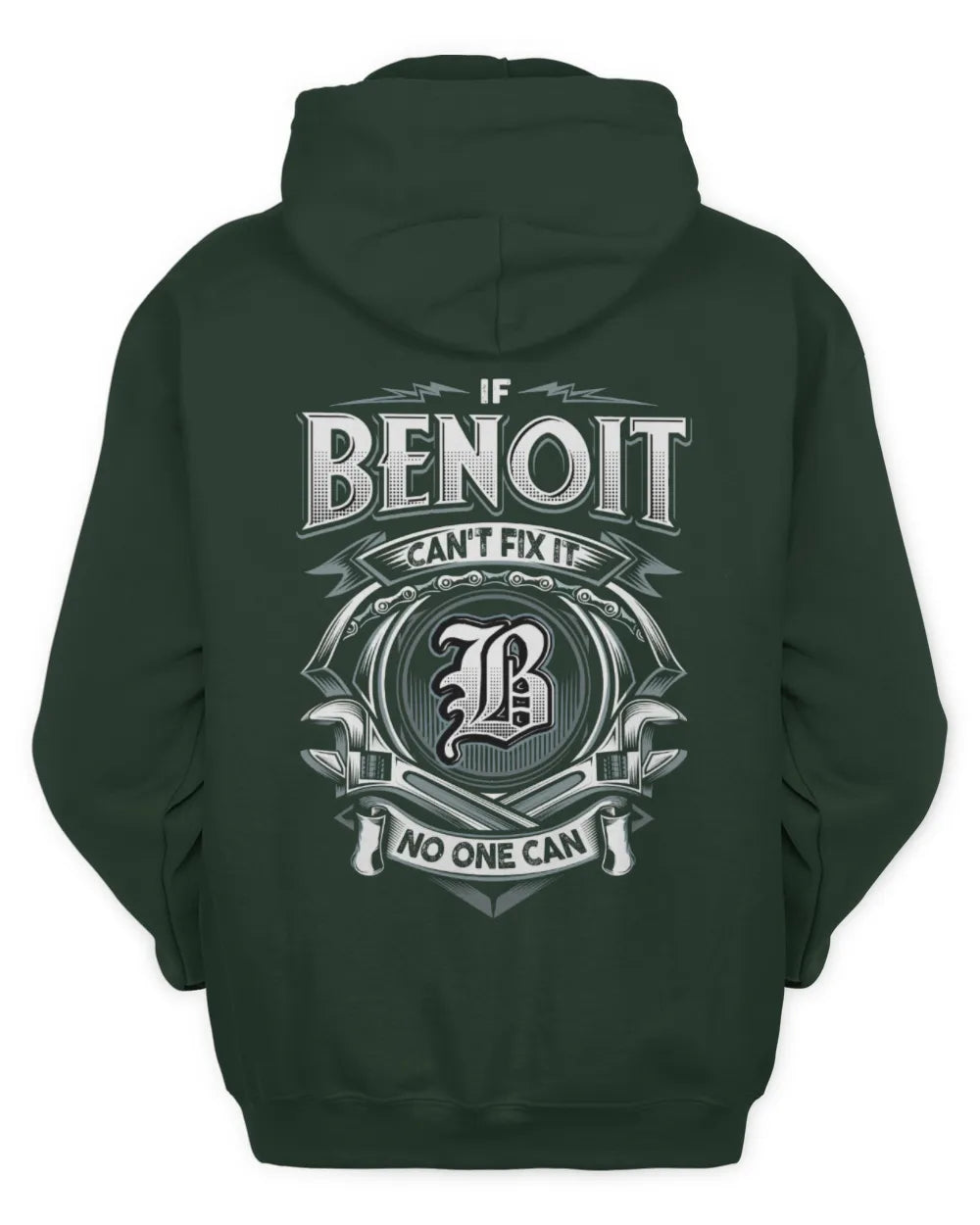 BENOIT AP81-K4-626 - Personalized Ahmed Quote Apparel “If Ahmed Can't Fix It, No One Can” - Unisex Hoodie - Forest Green
