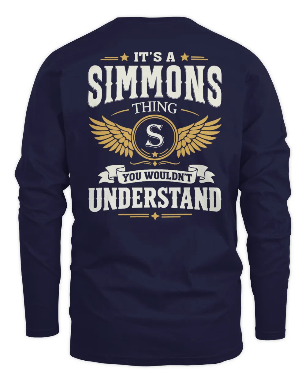 SIMMONS KT06-M008 It’s a [NAME] Thing – You Wouldn’t Understand | Personalized Vintage T-Shirt - Men's Long Sleeved T-Shirt - Navy