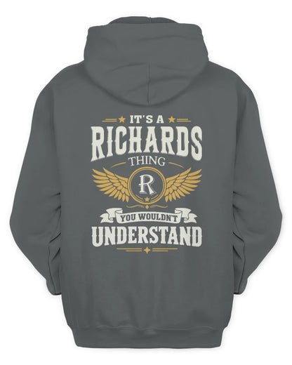 RICHARDS KT06-M008 It’s a [NAME] Thing – You Wouldn’t Understand | Personalized Vintage T-Shirt - Unisex Hoodie - Charcoal