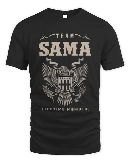 SAMA TP06-K82 – Personalized Classic Style Apparel “Team NAME Lifetime Member” - Unisex Standard T-Shirt - Black