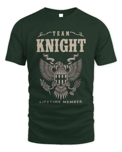 KNIGHT TP06-K82 – Personalized Classic Style Apparel “Team NAME Lifetime Member” - Unisex Standard T-Shirt - Forest Green