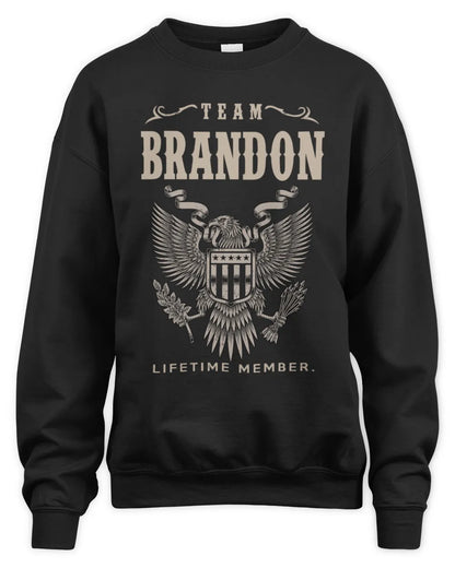 BRANDON TP06-K82 – Personalized Classic Style Apparel “Team NAME Lifetime Member” - Unisex Sweatshirt - Black