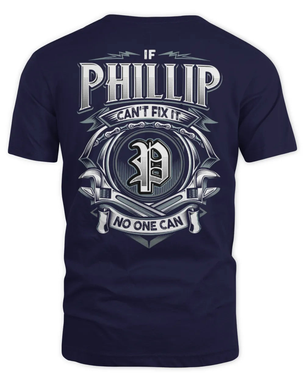 PHILLIP AP81-K4-626 - Personalized Ahmed Quote Apparel “If Ahmed Can't Fix It, No One Can” - Unisex Standard T-Shirt - Navy