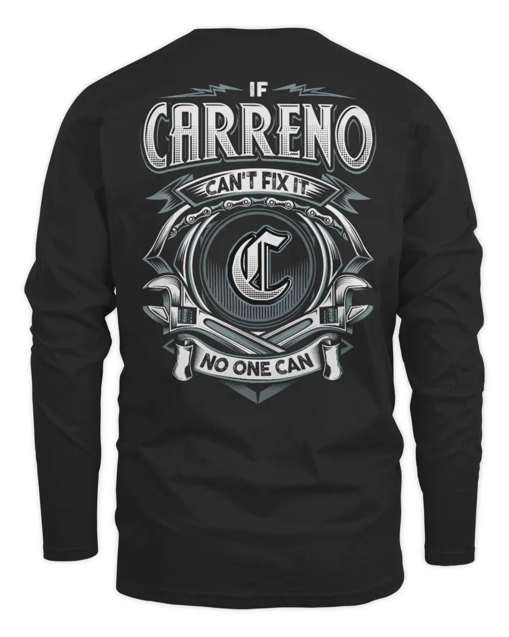 CARRENO AP81-K4-626 - Personalized Ahmed Quote Apparel “If Ahmed Can't Fix It, No One Can” - Men's Long Sleeved T-Shirt - Black