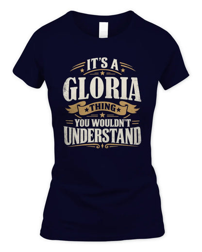 GLORIA P08 TH51 - Personalized “It’s a/an [NAME] Thing – You Wouldn’t Understand” Shirt - Women's Standard T-Shirt - Navy