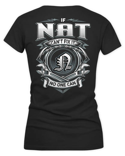NAT AP81-K4-626 - Personalized Ahmed Quote Apparel “If Ahmed Can't Fix It, No One Can” - Women's V-Neck T-Shirt - Black
