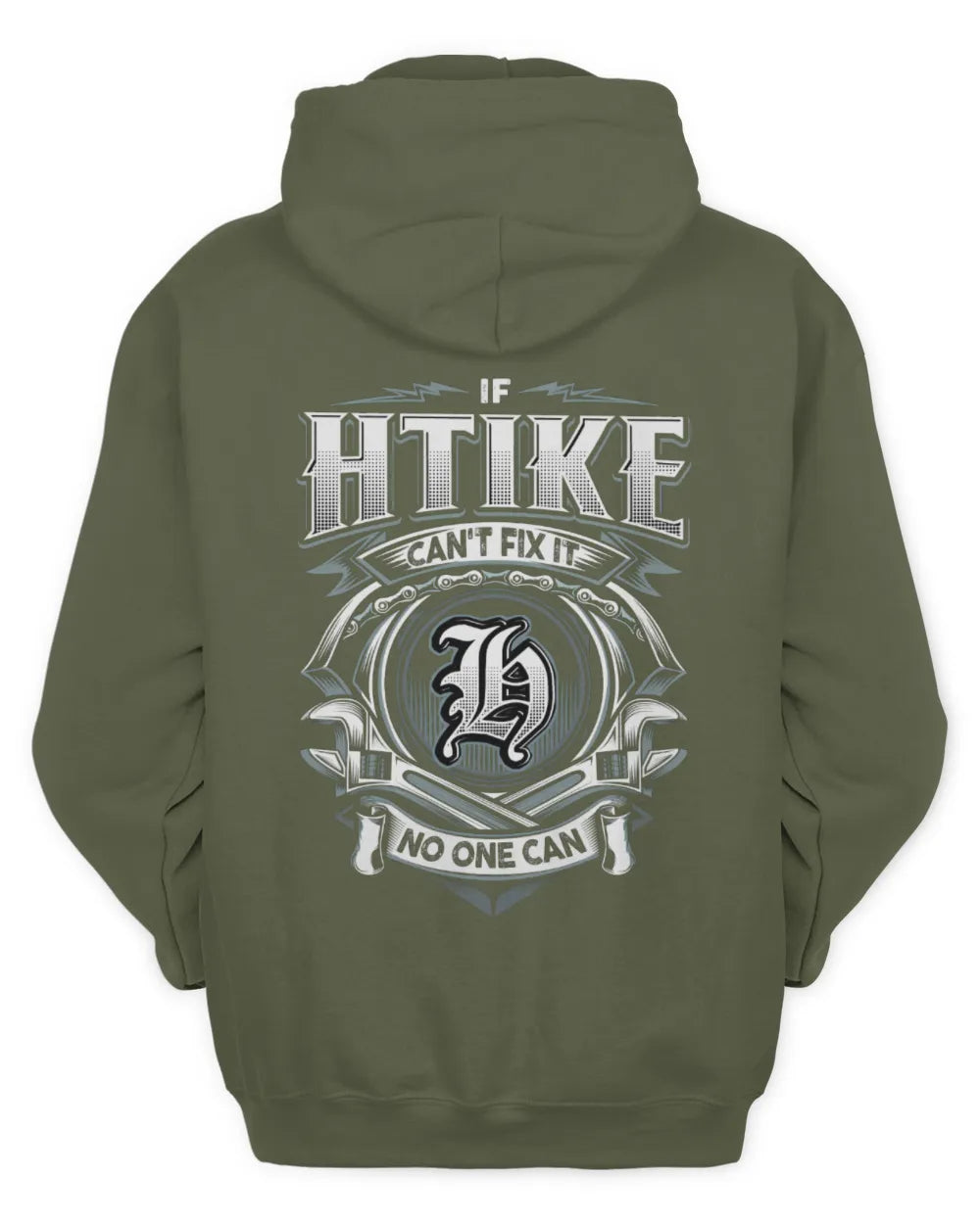 HTIKE AP81-K4-626 - Personalized Ahmed Quote Apparel “If Ahmed Can't Fix It, No One Can” - Unisex Hoodie - Military Green