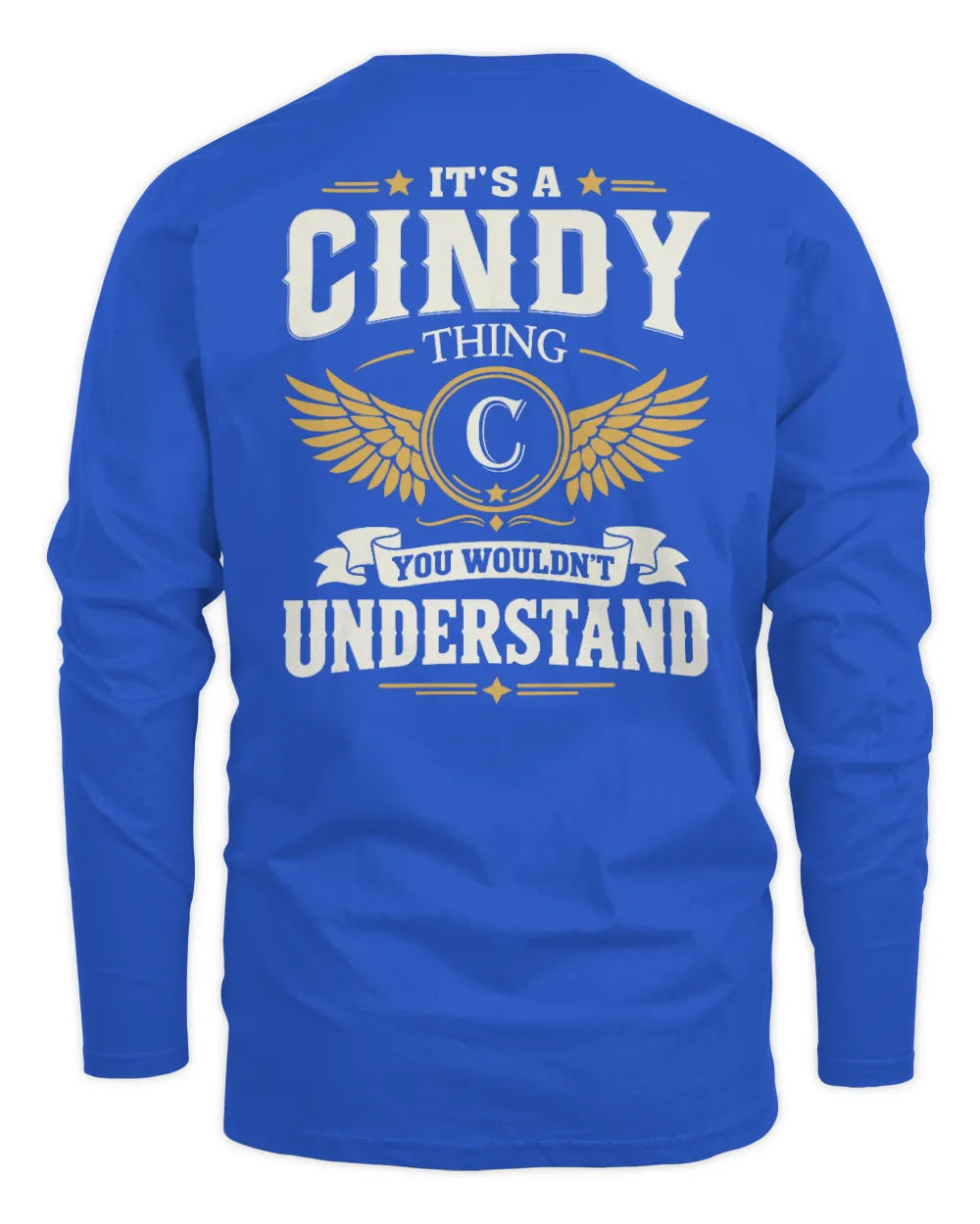 CINDY KT06-M008 It’s a [NAME] Thing – You Wouldn’t Understand | Personalized Vintage T-Shirt - Men's Long Sleeved T-Shirt - Royal