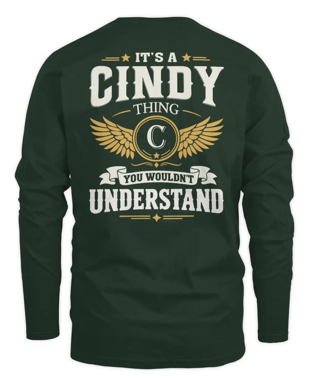 CINDY KT06-M008 It’s a [NAME] Thing – You Wouldn’t Understand | Personalized Vintage T-Shirt - Men's Long Sleeved T-Shirt - Forest Green