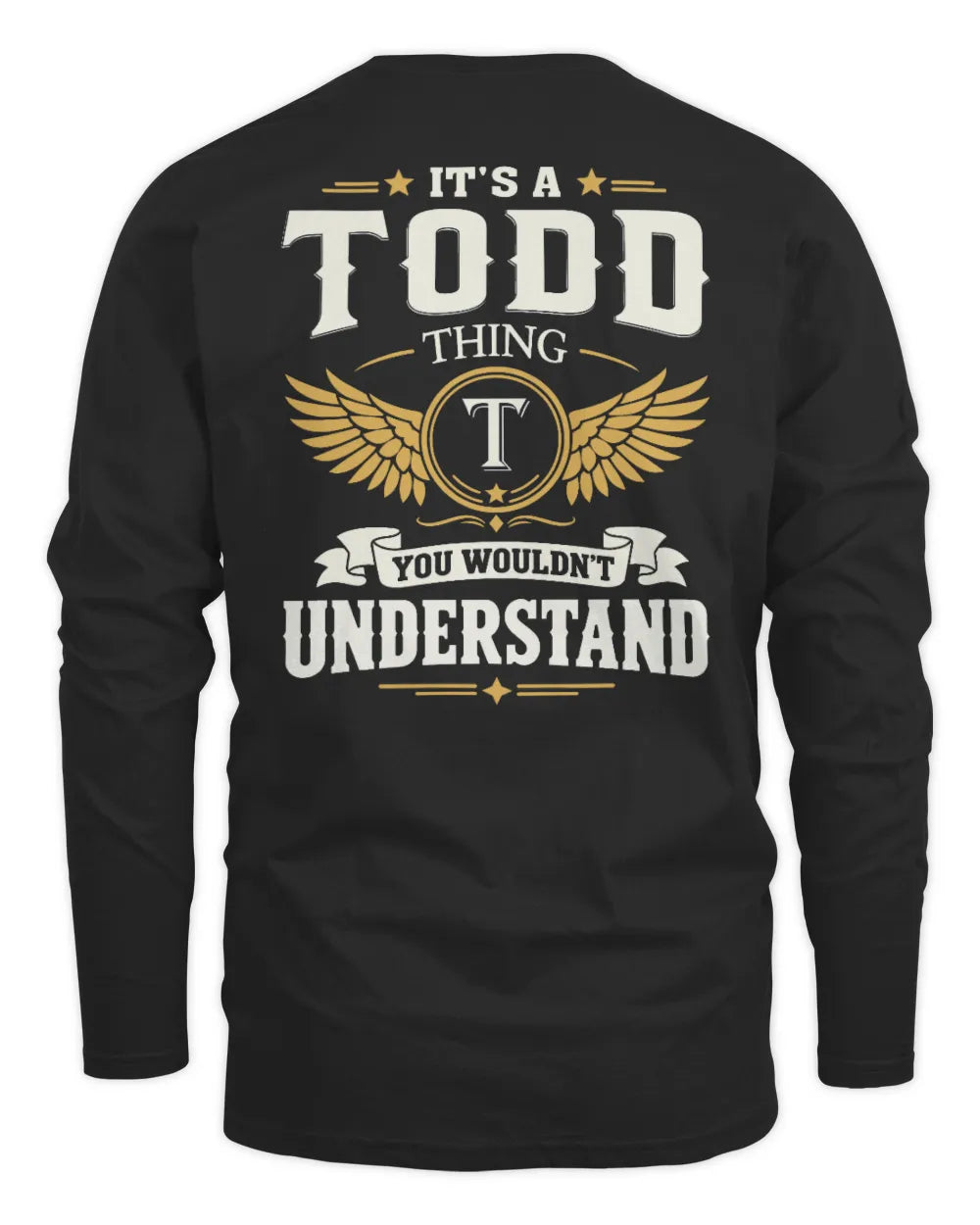 TODD KT06-M008 It’s a [NAME] Thing – You Wouldn’t Understand | Personalized Vintage T-Shirt - Men's Long Sleeved T-Shirt - Black
