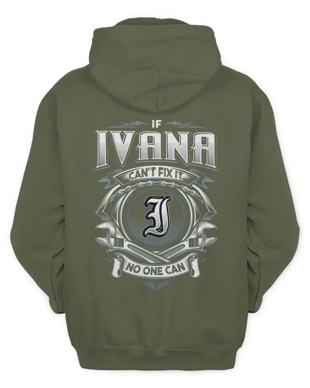 IVANA AP81-K4-626 - Personalized Ahmed Quote Apparel “If Ahmed Can't Fix It, No One Can” - Unisex Hoodie - Military Green