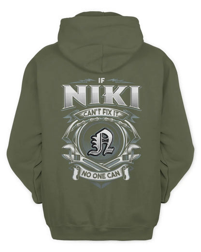 NIKI AP81-K4-626 - Personalized Ahmed Quote Apparel “If Ahmed Can't Fix It, No One Can” - Unisex Hoodie - Military Green