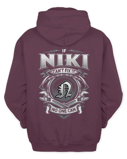 NIKI AP81-K4-626 - Personalized Ahmed Quote Apparel “If Ahmed Can't Fix It, No One Can” - Unisex Hoodie - Maroon