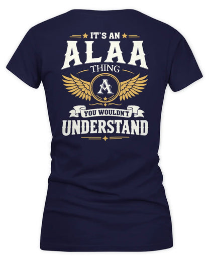 ALAA KT06-M008 It’s a [NAME] Thing – You Wouldn’t Understand | Personalized Vintage T-Shirt - Women's V-Neck T-Shirt - Navy
