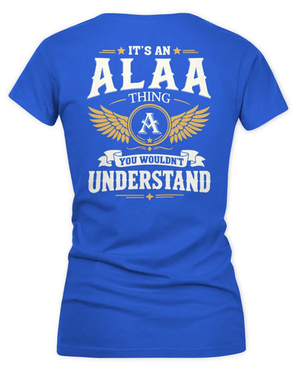 ALAA KT06-M008 It’s a [NAME] Thing – You Wouldn’t Understand | Personalized Vintage T-Shirt - Women's V-Neck T-Shirt - Royal