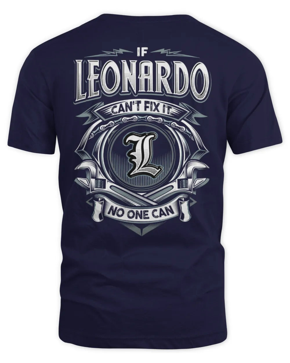 LEONARDO AP81-K4-626 - Personalized Ahmed Quote Apparel “If Ahmed Can't Fix It, No One Can” - Unisex Standard T-Shirt - Navy