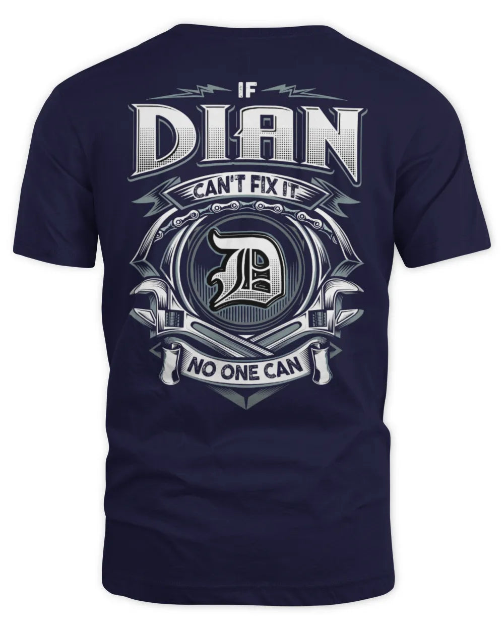 DIAN AP81-K4-626 - Personalized Ahmed Quote Apparel “If Ahmed Can't Fix It, No One Can” - Unisex Standard T-Shirt - Navy