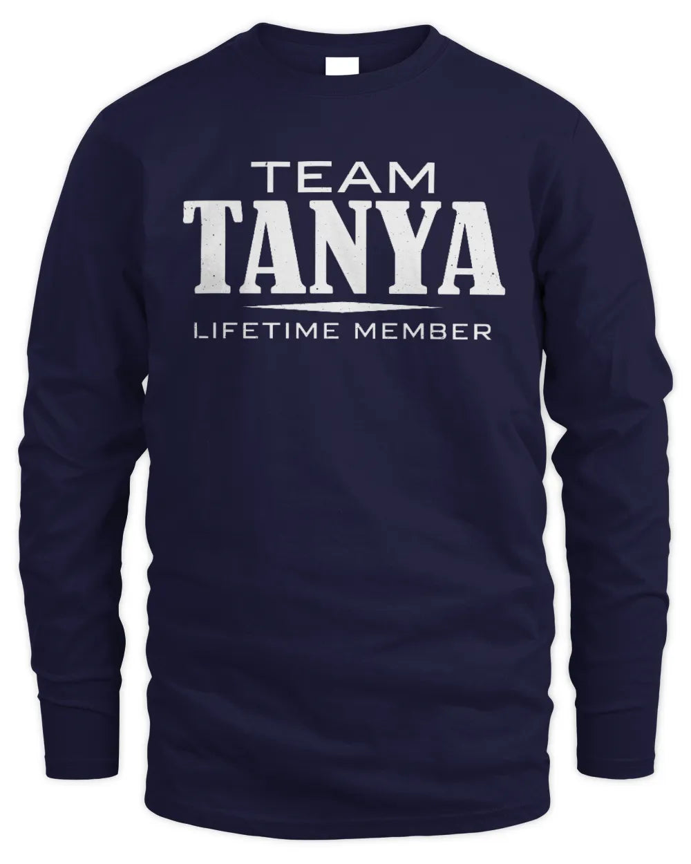 TANYA BL62-K4-128 - Personalized “Team NAME Lifetime Member” - Men's Long Sleeved T-Shirt - Navy