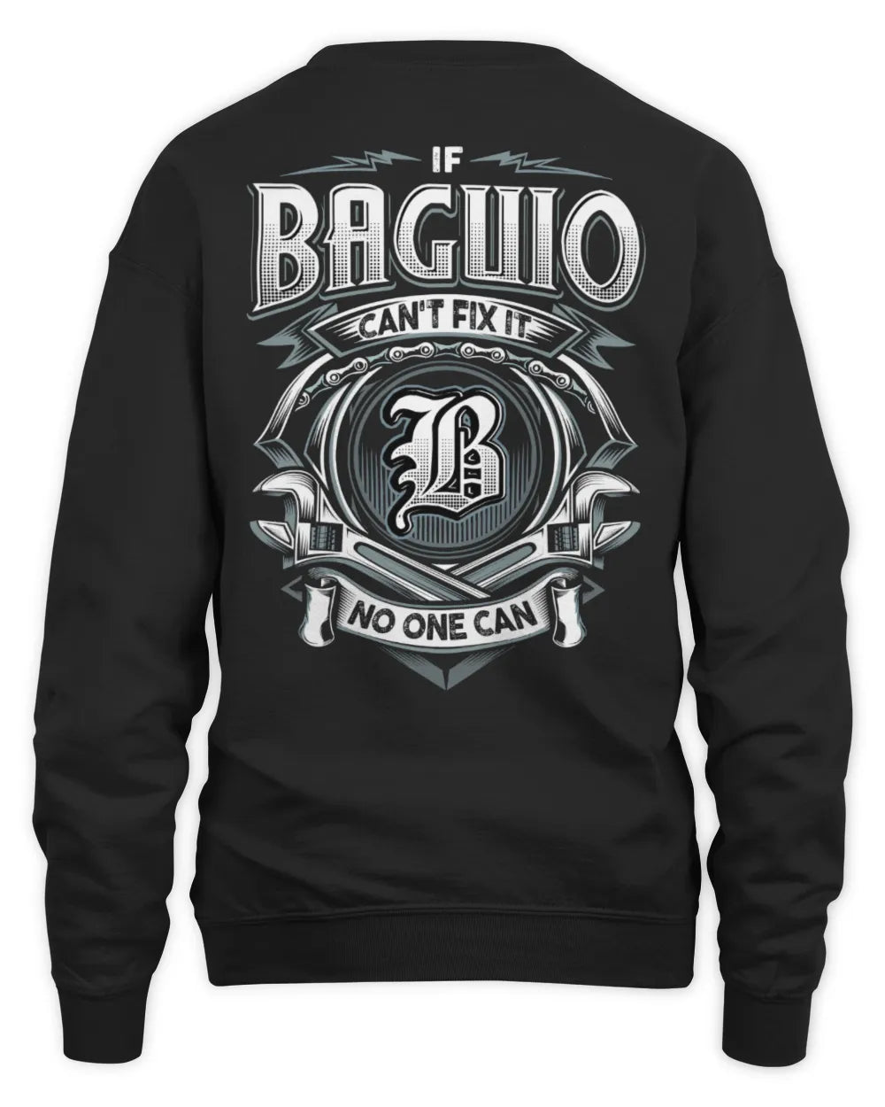 BAGUIO AP81-K4-626 - Personalized Ahmed Quote Apparel “If Ahmed Can't Fix It, No One Can” - Unisex Sweatshirt - Black