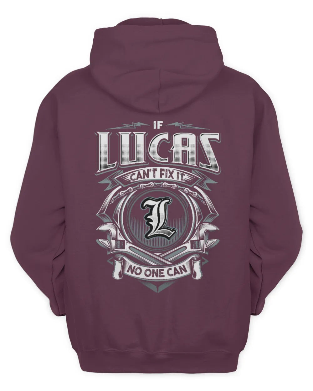 LUCAS AP81-K4-626 - Personalized Ahmed Quote Apparel “If Ahmed Can't Fix It, No One Can” - Unisex Hoodie - Maroon