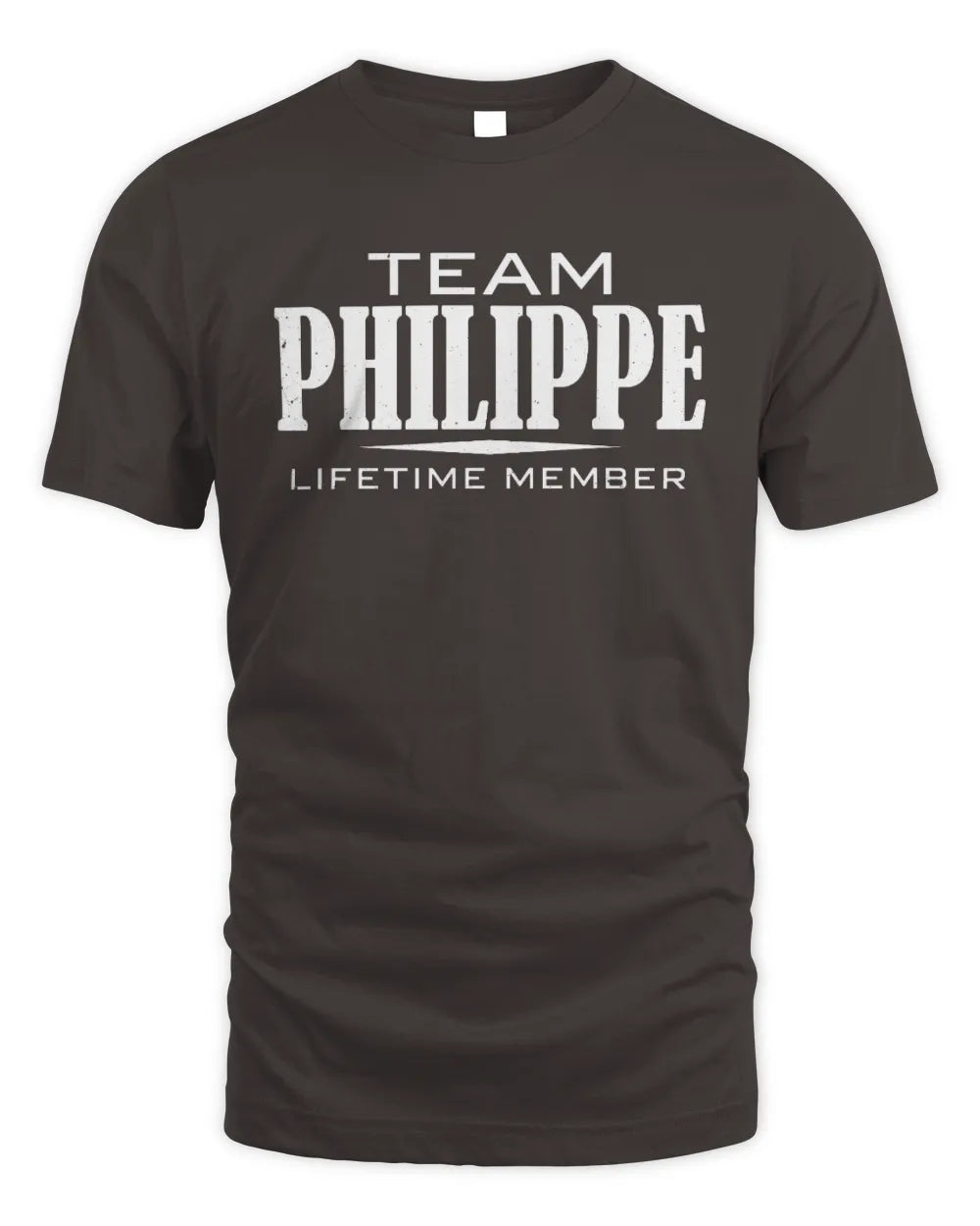 PHILIPPE BL62-K4-128 - Personalized “Team NAME Lifetime Member” - Unisex Standard T-Shirt - Dark Chocolate