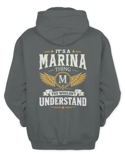 MARINA KT06-M008 It’s a [NAME] Thing – You Wouldn’t Understand | Personalized Vintage T-Shirt - Unisex Hoodie - Charcoal