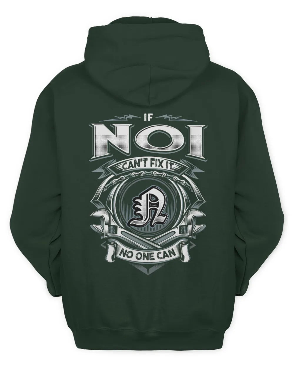 NOI AP81-K4-626 - Personalized Ahmed Quote Apparel “If Ahmed Can't Fix It, No One Can” - Unisex Hoodie - Forest Green