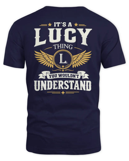LUCY KT06-M008 It’s a [NAME] Thing – You Wouldn’t Understand | Personalized Vintage T-Shirt - Unisex Standard T-Shirt - Navy