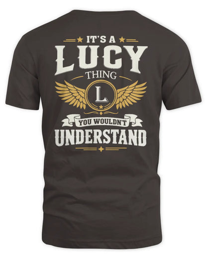 LUCY KT06-M008 It’s a [NAME] Thing – You Wouldn’t Understand | Personalized Vintage T-Shirt - Unisex Standard T-Shirt - Dark Chocolate