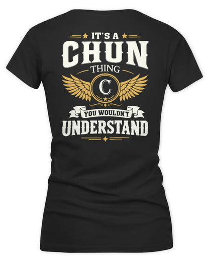CHUN KT06-M008 It’s a [NAME] Thing – You Wouldn’t Understand | Personalized Vintage T-Shirt - Women's V-Neck T-Shirt - Black