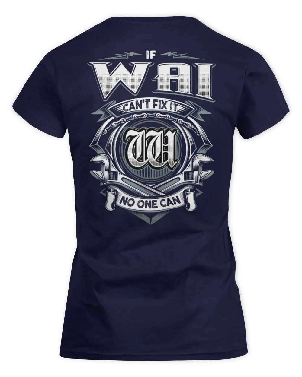 WAI AP81-K4-626 - Personalized Ahmed Quote Apparel “If Ahmed Can't Fix It, No One Can” - Women's Standard T-Shirt - Navy