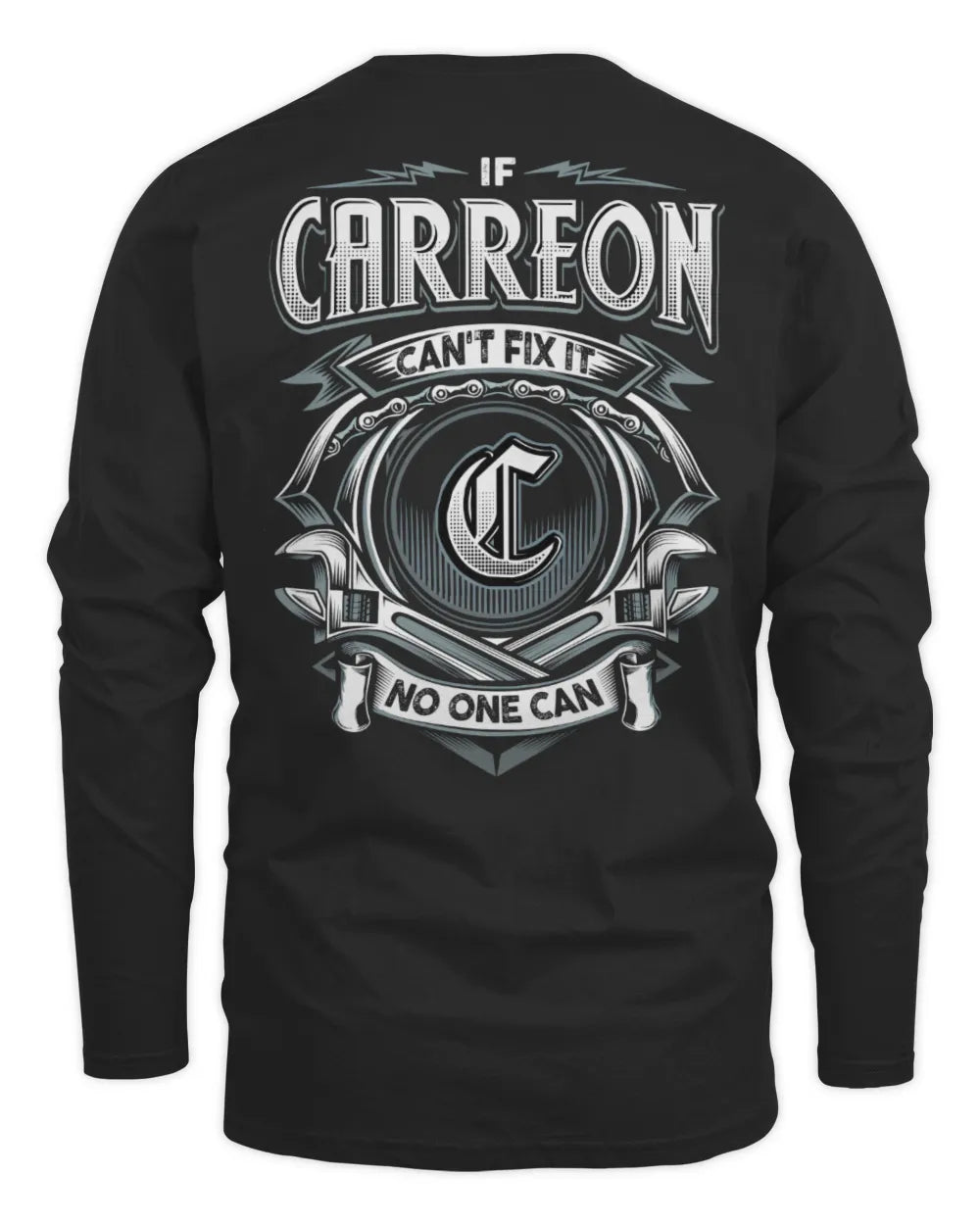 CARREON AP81-K4-626 - Personalized Ahmed Quote Apparel “If Ahmed Can't Fix It, No One Can” - Men's Long Sleeved T-Shirt - Black