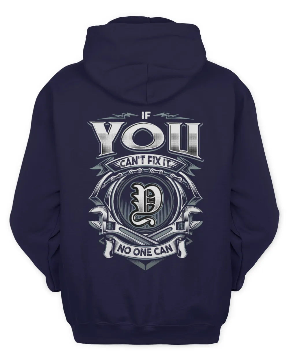 YOU AP81-K4-626 - Personalized Ahmed Quote Apparel “If Ahmed Can't Fix It, No One Can” - Unisex Hoodie - Navy