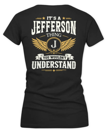 JEFFERSON KT06-M008 It’s a [NAME] Thing – You Wouldn’t Understand | Personalized Vintage T-Shirt - Women's V-Neck T-Shirt - Black