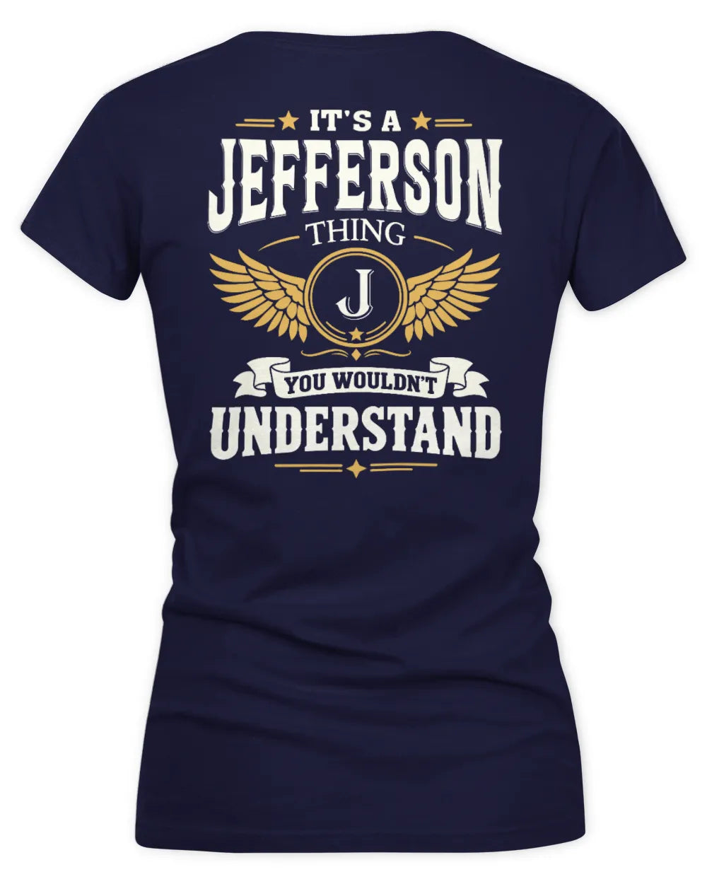 JEFFERSON KT06-M008 It’s a [NAME] Thing – You Wouldn’t Understand | Personalized Vintage T-Shirt - Women's V-Neck T-Shirt - Navy