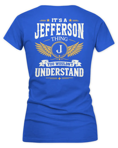 JEFFERSON KT06-M008 It’s a [NAME] Thing – You Wouldn’t Understand | Personalized Vintage T-Shirt - Women's V-Neck T-Shirt - Royal