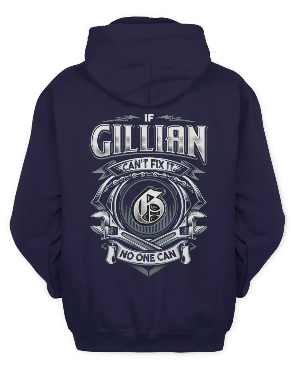 GILLIAN AP81-K4-626 - Personalized Ahmed Quote Apparel “If Ahmed Can't Fix It, No One Can” - Unisex Hoodie - Navy
