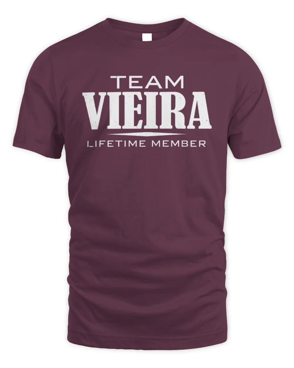 VIEIRA BL62-K4-128 - Personalized “Team NAME Lifetime Member” - Unisex Standard T-Shirt - Maroon