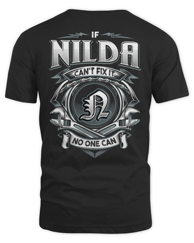 NILDA AP81-K4-626 - Personalized Ahmed Quote Apparel “If Ahmed Can't Fix It, No One Can” - Unisex Standard T-Shirt - Black